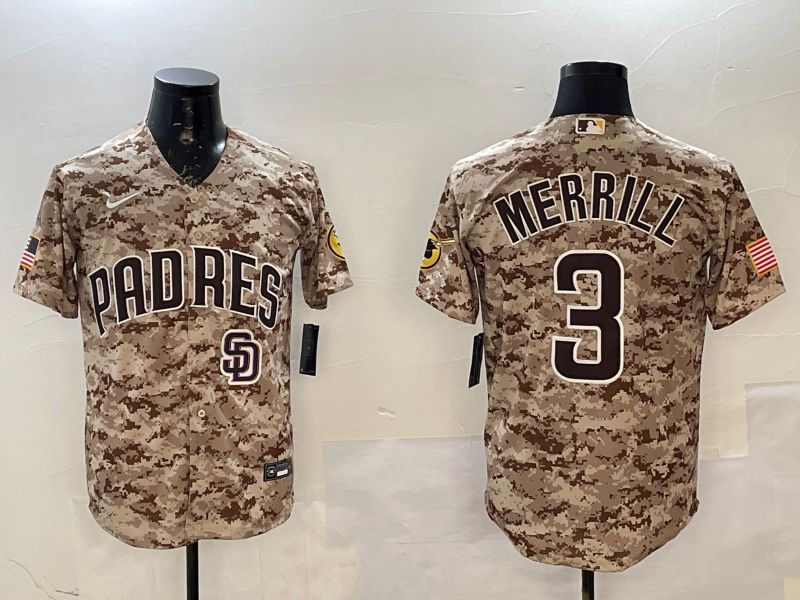 Men San Diego Padres #3 Merrill Camo Game 2025 Nike MLB Jersey style 9->san diego padres->MLB Jersey